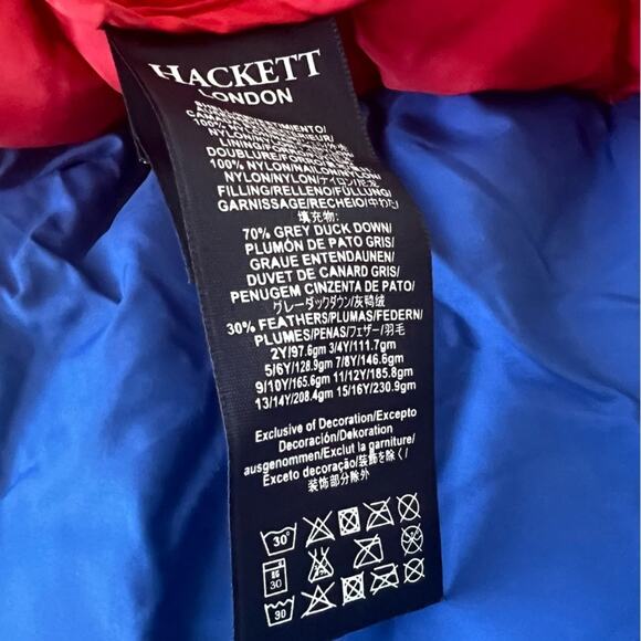 Hackett London Aston Martin Racing Red Down Puffer Jacket Toddler Size 24 months - Picture 11 of 16